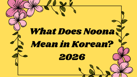 What Does Noona Mean in Korean?