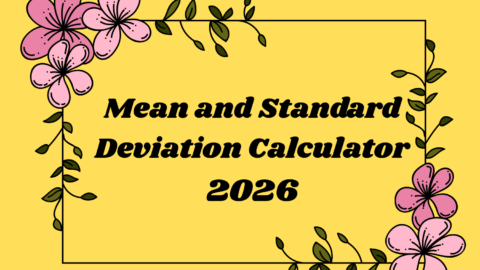 Mean and Standard Deviation Calculator