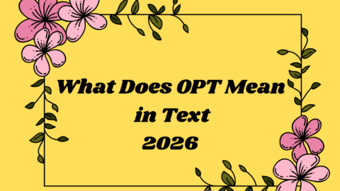 What Does OPT Mean in Text