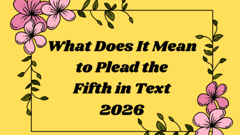 What Does It Mean to Plead the Fifth in Text