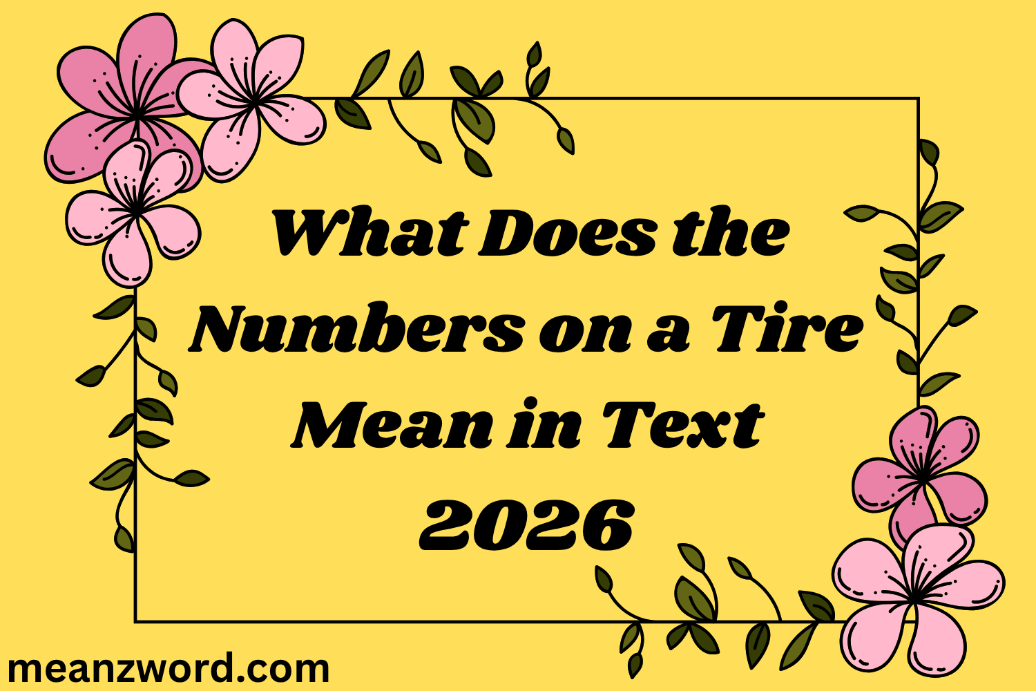 What Does the Numbers on a Tire Mean in Text? Slang Guide with Examples ...